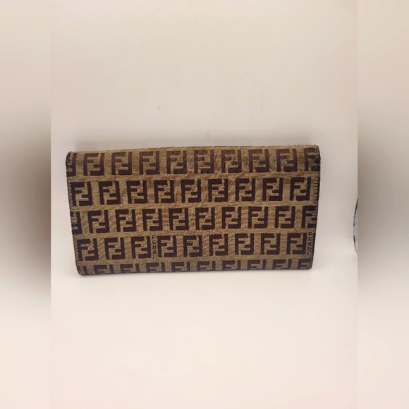 Fendi Brown Zucchino Wallet - Picture 2 of 6